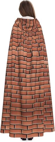 Brick wall pattern Printing Halloween Adult Hooded Cloak for Parties and Costume Events in Saudi Arabia