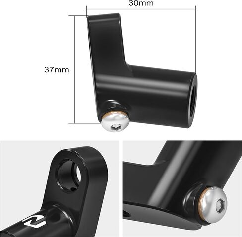 NICECNC Black Hydraulic Clutch Hose Extension Adapter Extender Compatible with BMW R1300GS, R1250GS, R1200GS Adventure, R nineT Pure, K1600B, Aluminum, Anodized, Prolonged Clutch Line, See Fitment in Saudi Arabia