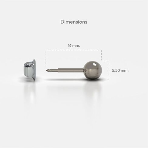 Titanium Ball Earrings Studs Hypoallergenic Skin Friendly Jewelry for Men or Women in Saudi Arabia