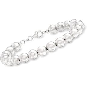 Ross-Simons Italian 8mm Sterling Silver Bead Bracelet in Saudi Arabia