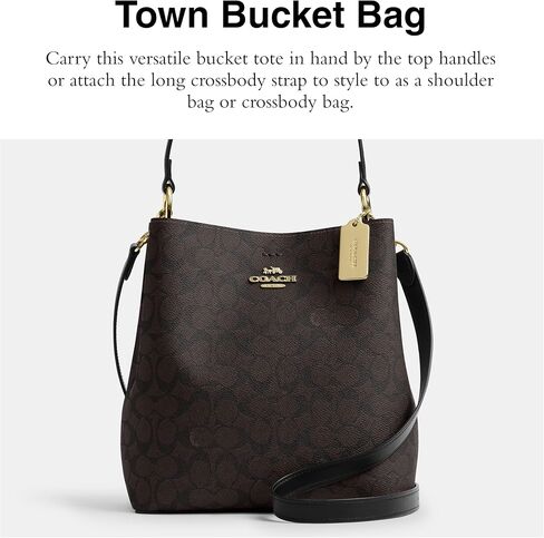 Coach Town Bucket Bag, Walnut/Black in Saudi Arabia