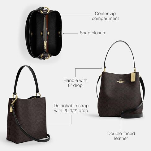 Coach Town Bucket Bag, Walnut/Black in Saudi Arabia
