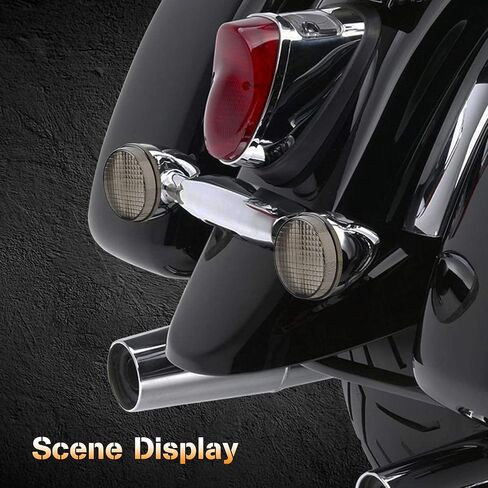 NTHREEAUTO 4 قطع غطاء عدسة إشارة الانعطاف المدخن الأمامي والخلفي متوافق مع Kawasaki Vulcan 2000 1600 Classic/Nomad Honda Shadow Cruisers in Kuwait