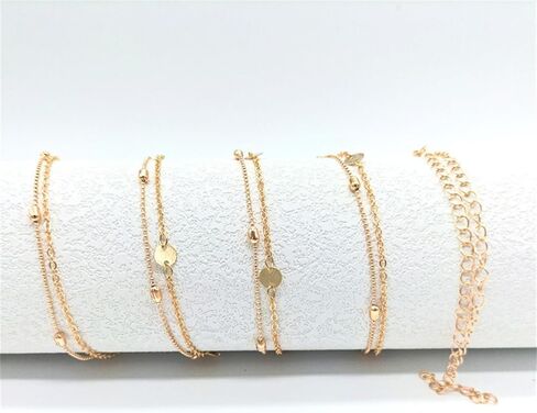 طبقة مزدوجة الذهب الخصر الخرز سلاسل للنساء قابل للتعديل مقاوم للماء الخرز البطن سلاسل للنساء مثير بيكيني للشاطئ مجوهرات الجسم in Kuwait