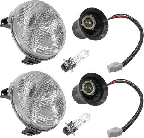 Caltric Left and Right Headlight Kit Compatible with Yamaha Kodiak 700 YFM700 YFM 700 4X4 2016 2017 2018 2019 2020 in Saudi Arabia