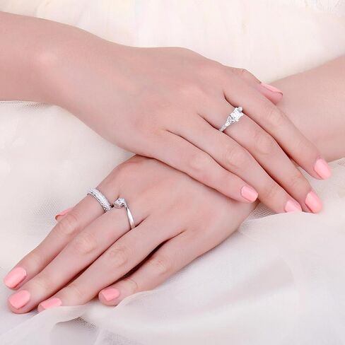 Vintage Celtic Knot Princess Cut 1.2ct Cubic Zirconia Solitaire Engagement Ring for Women in Saudi Arabia