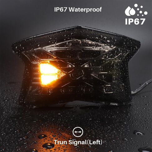 LED Integrated Turn Signal Tail Light Blinker compatible with Ninja 650 Z650 2017-2019 Z900 2017-2024 Z-H2 2020-2024 Motorcycle TailLight Turn Signals Brake Lamp (Dark Smoke) in Saudi Arabia
