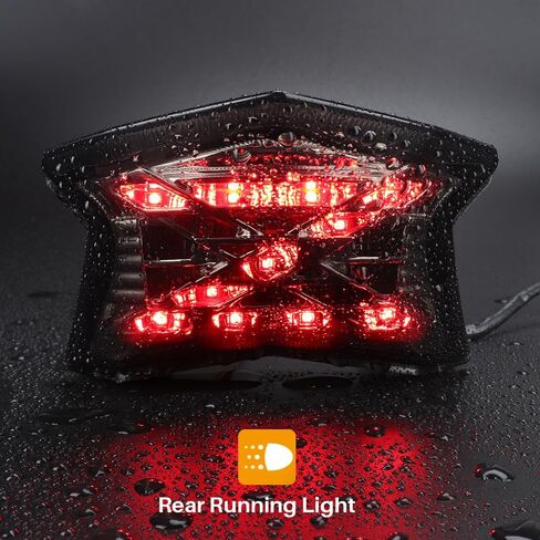 LED Integrated Turn Signal Tail Light Blinker compatible with Ninja 650 Z650 2017-2019 Z900 2017-2024 Z-H2 2020-2024 Motorcycle TailLight Turn Signals Brake Lamp (Dark Smoke) in Saudi Arabia