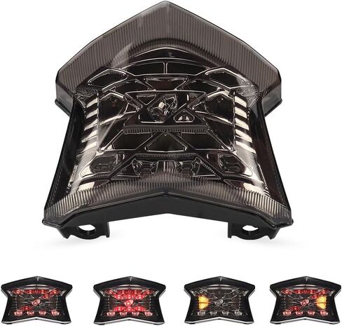 LED Integrated Turn Signal Tail Light Blinker compatible with Ninja 650 Z650 2017-2019 Z900 2017-2024 Z-H2 2020-2024 Motorcycle TailLight Turn Signals Brake Lamp (Dark Smoke) in Saudi Arabia