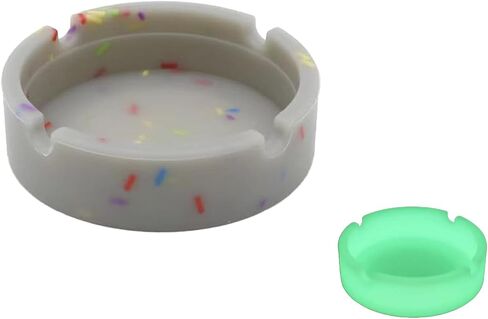 Silicone Ashtray - Small Indoor & Outdoor Ashtrays for Patio | Waterproof, Heat-Resistant Ashtrays for Home, Office, and Garden Use -Grey in Saudi Arabia