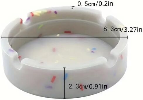 Silicone Ashtray - Small Indoor & Outdoor Ashtrays for Patio | Waterproof, Heat-Resistant Ashtrays for Home, Office, and Garden Use -Grey in Saudi Arabia