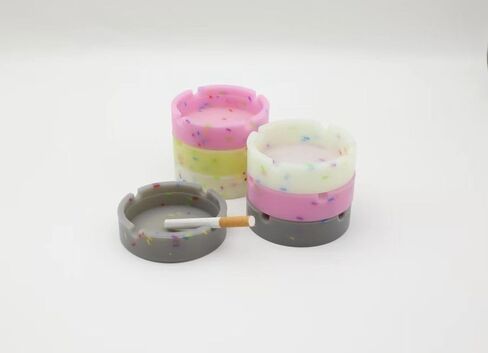 Silicone Ashtray - Small Indoor & Outdoor Ashtrays for Patio | Waterproof, Heat-Resistant Ashtrays for Home, Office, and Garden Use -Grey in Saudi Arabia