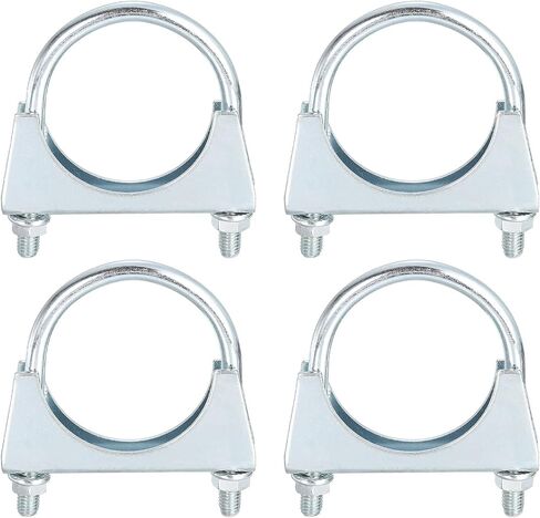 uxcell 4Pcs Muffler U-Bolt Clamps for 32mm(1-1/4") Diameter, U-shaped Exhaust Pipe Clamp, Saddle Type U-bolt Clamps for Pipes Connection in Saudi Arabia