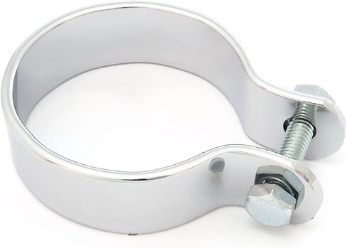 Chrome Cafe Racer Brat Bobber Exhaust/Muffler Clamp Bracket 1 7/8" - 80-62343 in Saudi Arabia