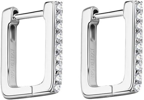 14K Solid Gold over S925 Silver Square Diamond Earrings, 0.135 Carat Round Cut VVS1 Clarity Earrings Studs, Trendy Ear Accessories for Her in Saudi Arabia