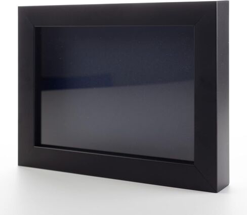 Black 20x24 Wood Shadow Box Display Frame with Navy Acid-Free Backing UV Acrylic & Hanging Hardware - with 3/4" Usable Depth - Great Magazine Display Frame Shadowbox in Saudi Arabia