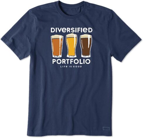 Life is Good Men's Crusher Tee Diversified Portfolio, Darkest Blue, Large in Saudi Arabia