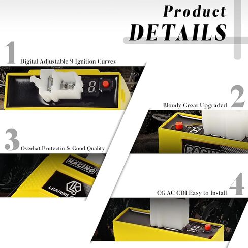 6 دبوس AC CDI صندوق عالي الأداء سباق جزء رقمي قابل للتعديل 9 منحنيات الإشعال لCG 125cc 150cc 200cc 250cc محرك عمودي ATV الترابية دراجة الذهاب كارت سكوتر الدراجة أجزاء الدراجة النارية in Saudi Arabia