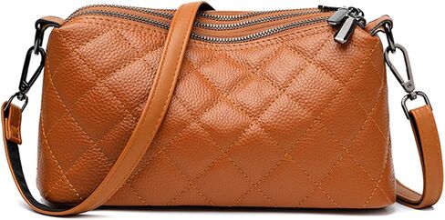 Genuine Leather Crossbody Purses for Women Small Shoulder Handbags Quilted Hobo Bags in Kuwait