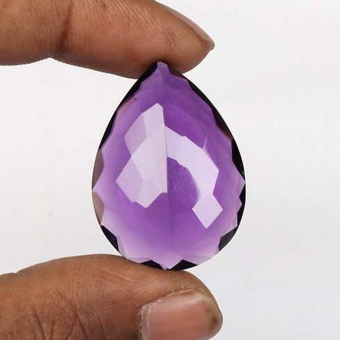 REAL-GEMS البنفسجي الطبيعي جمشت 46.35 قيراط على شكل كمثرى أحجار كريمة كريستال خام لهواة صنع المجوهرات in Saudi Arabia