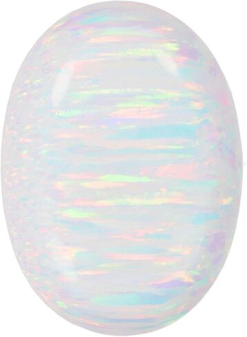 uGems Created Opal Cabochon for Fine Jewelry Fiery White in Saudi Arabia