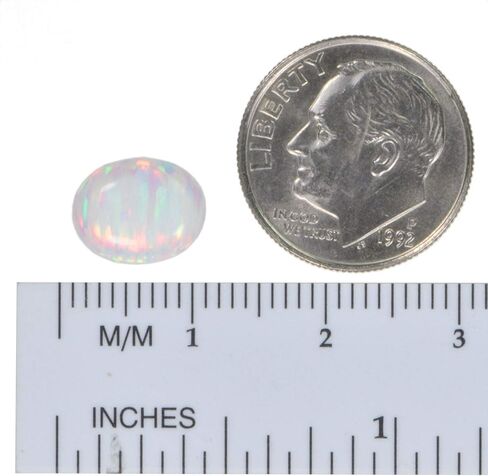 uGems Created Opal Cabochon for Fine Jewelry Fiery White in Saudi Arabia