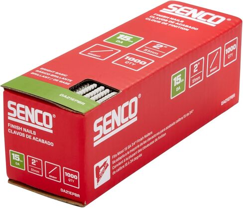 New SENCO DA17EPBR 1-1/2" 15 Gauge Angled Finish Nails, Bright Finish 1,000 Count Pack in Saudi Arabia