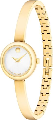 ساعة Movado النسائية المتحفية – كوارتز سويسرية – وسادة 21 ملم، هيكل دائري أو بيضاوي – سوار كلاسيكي من الفولاذ المقاوم للصدأ – هدية لها in Saudi Arabia