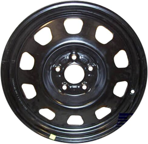17 inch Steel Wheel Rim for 2007-2008 Dodge Caliber (10-Slot Design) - Black Reman Factory Steel Wheel in Saudi Arabia