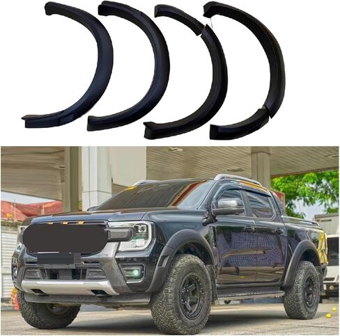Auto Fender Flare Compatible For Ford Ranger T9 Wildtrack Xlt 2023 2024 2025 Car Exterior Accessories Parts(WIldtrack No Led) in Saudi Arabia