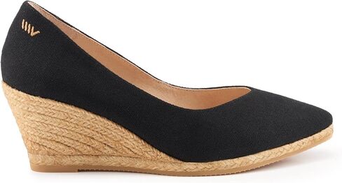 VISCATA Roses Espadrille Canvas Wedges Spain اليدوية 2 ½" كعب إسفين نسائي مع قماش من القطن العضوي ونعل أوسط من الجوت الطبيعي 100% لجميع المناسبات: كاجوال، عمل، حفلة in Saudi Arabia