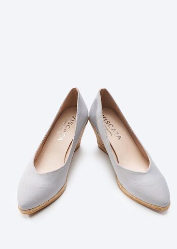 VISCATA Roses Espadrille Canvas Wedges Spain Handmade 2 ½" Heel Woman Wedge Pumps with Organic Cotton Canvas and 100% Natural Jute Midsole for All Occasions: Casual, Work, Party in Saudi Arabia