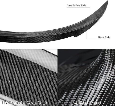 AeroBon Real Carbon Fiber Trunk Spoiler متوافق مع 2012-2018 BMW 6 Series F06 M6 Gran Coupe وF13 M6 Coupe Rear Spoiler (H Style) in Saudi Arabia