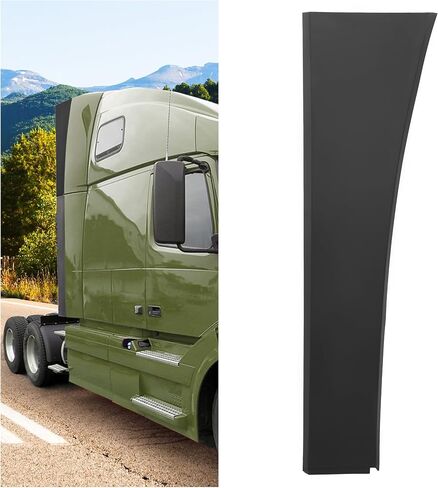 HECASA Upper Behind Cab Fairing Extension Compatible with 2004-2016 Volvo VNL Replacement for 82286080 Cabin Wind Fairing Black Glass Fiber Reinforced Polypropylene Right Passenger Side in Saudi Arabia