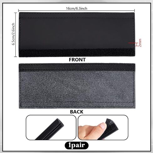 PH PandaHall 2pcs Leather Handbag Handles Wrap Cover, Black Handle Protector Cover Removable Bag Handle Protectors for Shopping Travel Bag Purse Handles Craft Strap Making Supplies in Saudi Arabia