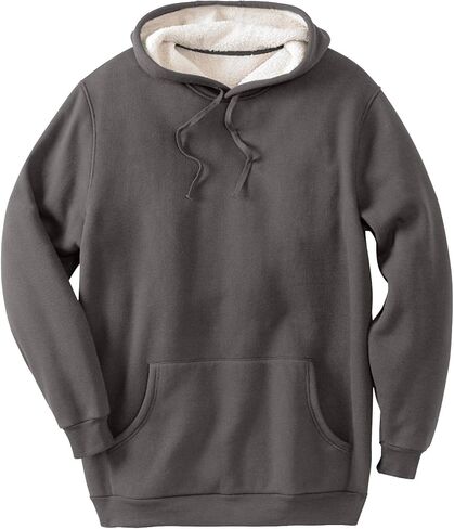 KingSize Men's Big & Tall Sherpa-Lined Thermal Waffle Pullover Hoodie in Saudi Arabia