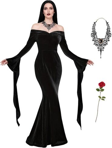 زي الهالوين للبالغين للنساء فستان قوطي أسود للحفلات التنكرية in Kuwait