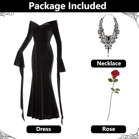 زي الهالوين للبالغين للنساء فستان قوطي أسود للحفلات التنكرية in Kuwait
