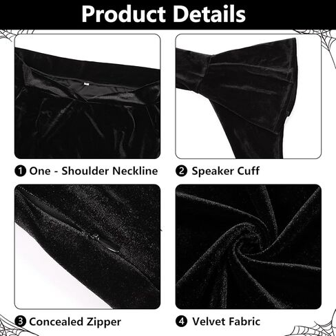 زي الهالوين للبالغين للنساء فستان قوطي أسود للحفلات التنكرية in Kuwait