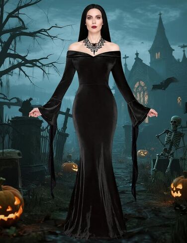 زي الهالوين للبالغين للنساء فستان قوطي أسود للحفلات التنكرية in Kuwait