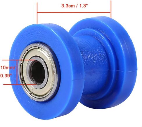 Pulley, 10mm Chain Roller Slider Tensioner Wheel Pit Dirt Mini Bike Moto Atv(Blue) in Saudi Arabia