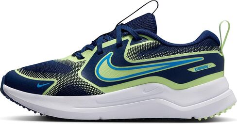 Nike Cosmic Runner Big Kids' Road Running Shoes (Blue Void/Barely Volt/University Blue) in Saudi Arabia