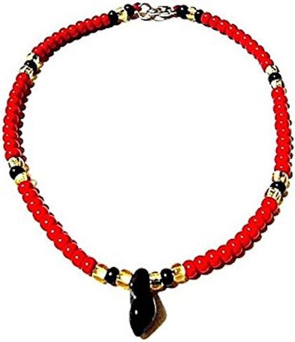 AZABACHE ANKLET GOOD LUCK PROTECTION 10" LONG/TOBILLERA DE AZABACHE 10" LARGO in Saudi Arabia