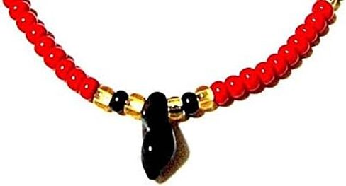 AZABACHE ANKLET GOOD LUCK PROTECTION 10" LONG/TOBILLERA DE AZABACHE 10" LARGO in Saudi Arabia