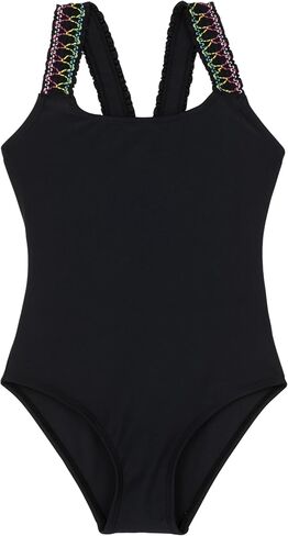 Gottex Kids Ruffle Love Scoop Neck One Piece Swimsuit Chlorine Fade Resistant and Built-in UPF UV 50+ Protection in Saudi Arabia