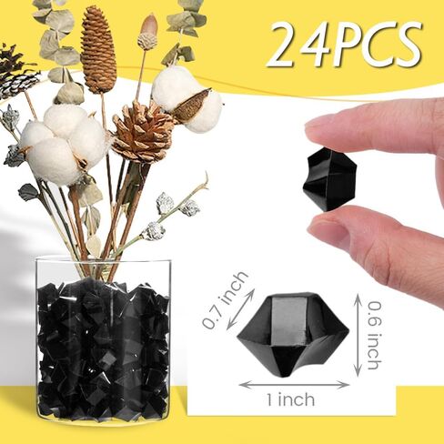 Fake Ice, 24 PCS Fake Diamonds, Plastic Diamonds Acrylic Rocks Vase Fillers for Centerpieces Wedding Party Table Scatter Food Display in Saudi Arabia