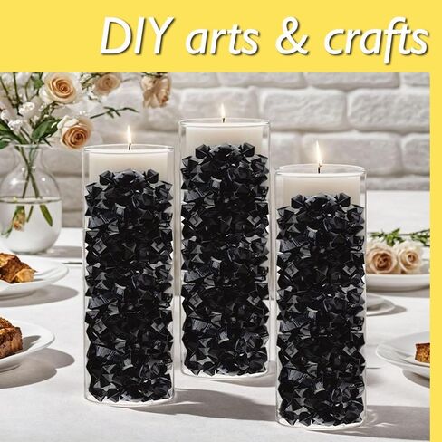 Fake Ice, 24 PCS Fake Diamonds, Plastic Diamonds Acrylic Rocks Vase Fillers for Centerpieces Wedding Party Table Scatter Food Display in Saudi Arabia
