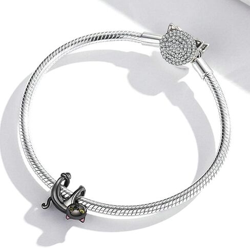 Rose Heart Bead Charms for Bracelets 925 Sterling Silver Heart Charm Paved with Cubic Zirconia and Pink Glass Dainty Love Charm for Lover Girlfriend in Saudi Arabia