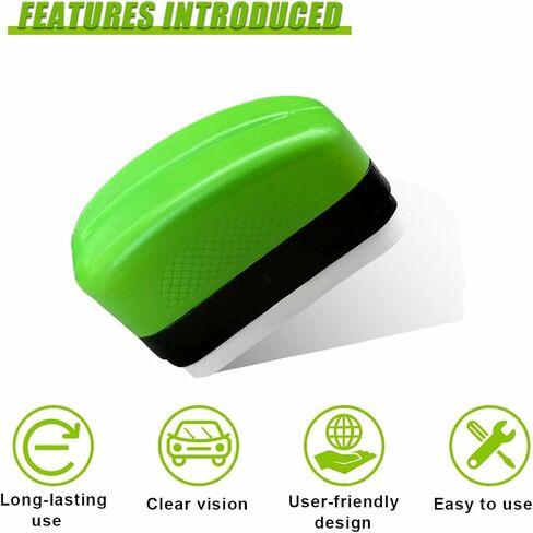 Automotive Oil Film Cleaning Brush, Clear Vision Car Glass Cleaner Prevent Rain and Fog, Reusable Windshield Cleaner Tool, Oil Film Cleaning Brush for Car Windows (1PC) in Saudi Arabia