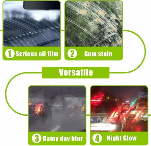 Automotive Oil Film Cleaning Brush, Clear Vision Car Glass Cleaner Prevent Rain and Fog, Reusable Windshield Cleaner Tool, Oil Film Cleaning Brush for Car Windows (1PC) in Saudi Arabia